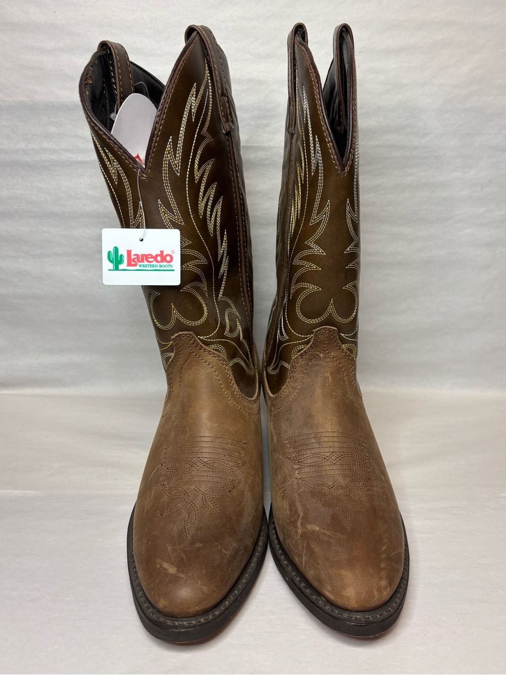 Laredo Kadi Womens Leather Brown Western Cowboy Boots Size 6M Pull On #5964 - Picture 2 of 10
